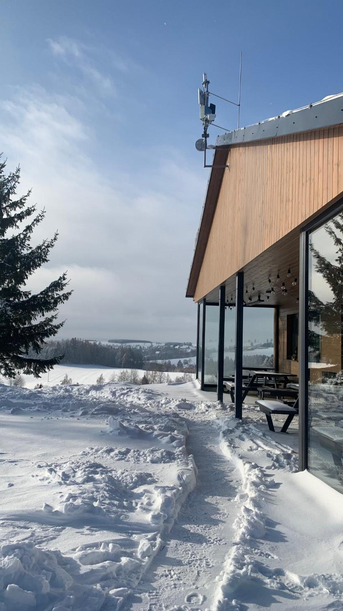 Restaurace A Penzion Gansberg Cotkytle Exteriör bild